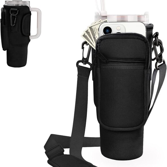 NWT Water Bottle Bag with Phone Pocket for Stanley 40oz Tumbler - Picture 1 of 5